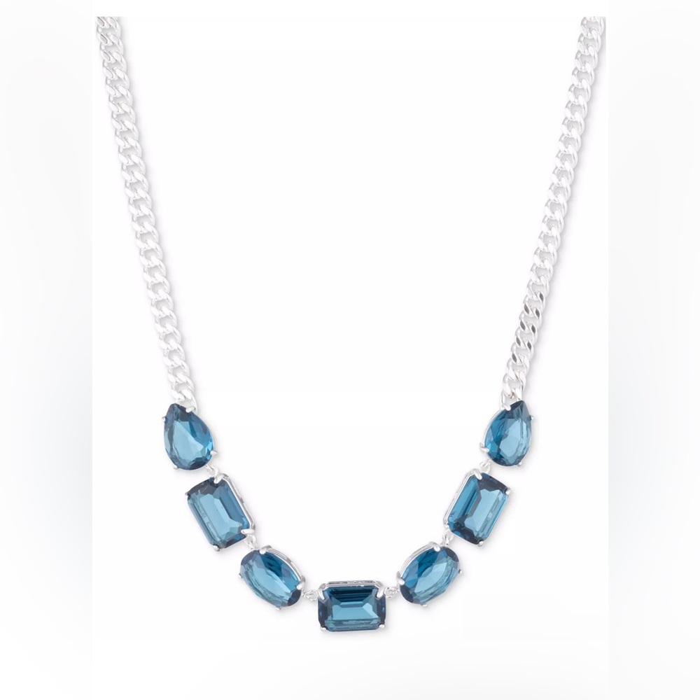 Gold-Tone Color Stone 16" Statement Necklace